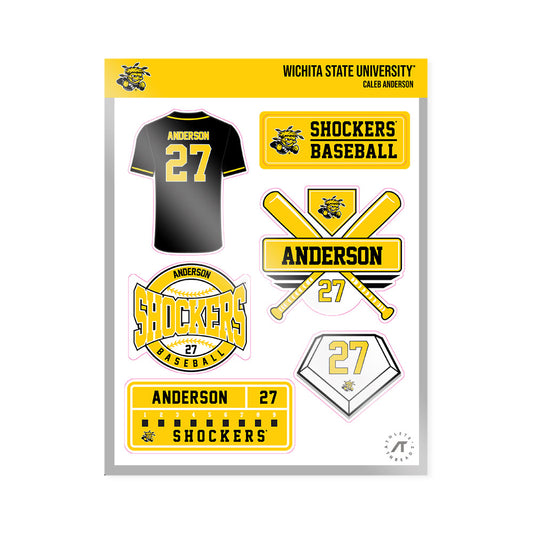 Wichita State - NCAA Baseball : Caleb Anderson - Sticker Sheet-0