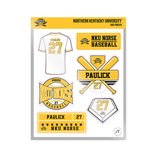 NKU - NCAA Baseball : Jake Paulick - Sticker Sheet-0