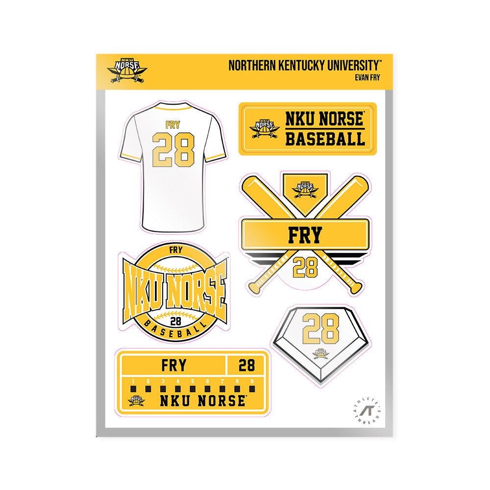 NKU - NCAA Baseball : Evan Fry - Sticker Sheet-0