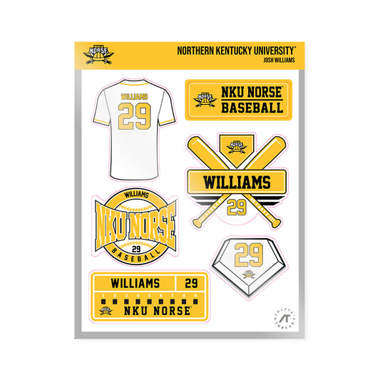 NKU - NCAA Baseball : Josh Williams - Sticker Sheet-0
