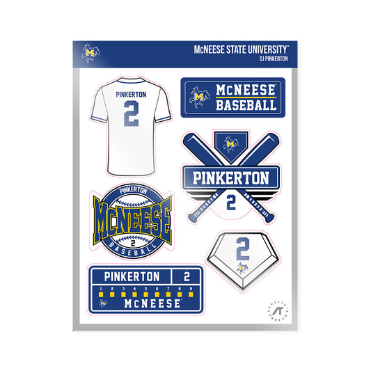 McNeese State - NCAA Baseball : DJ Pinkerton - Sticker Sheet-0