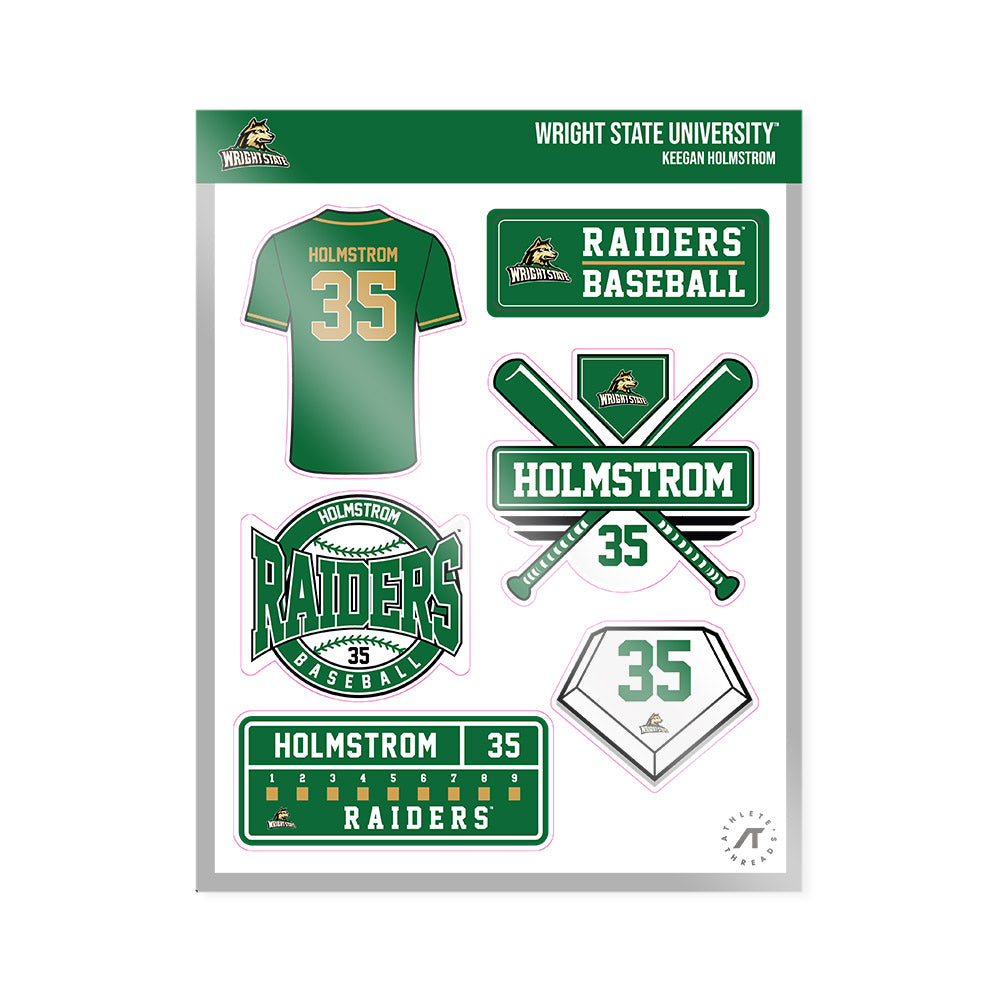 Wright State - NCAA Baseball : Keegan Holmstrom - Sticker Sheet-0