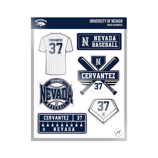 Nevada - NCAA Baseball : Takeo Cervantez - Sticker Sheet-0