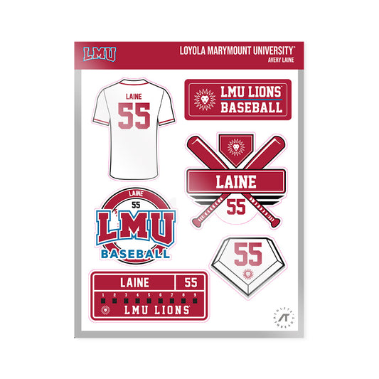 LMU - NCAA Baseball : Avery Laine - Sticker Sheet-0