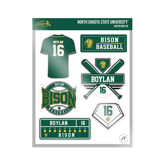 NDSU - NCAA Baseball : Austin Boylan - Sticker Sheet-0