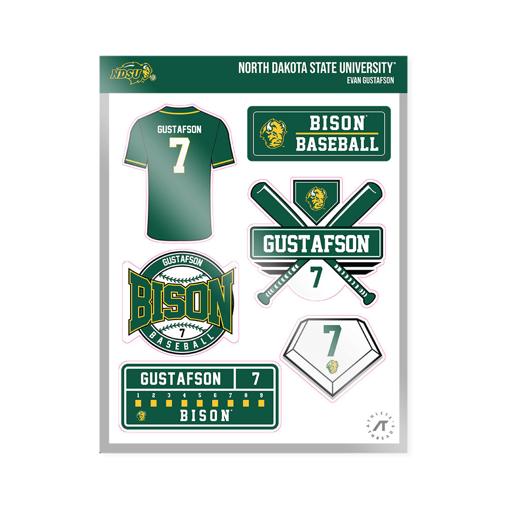 NDSU - NCAA Baseball : Evan Gustafson - Sticker Sheet-0