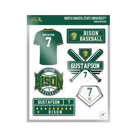 NDSU - NCAA Baseball : Evan Gustafson - Sticker Sheet-0