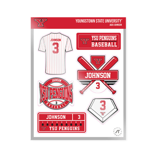 Youngstown State - NCAA Baseball : Jack Johnson - Sticker Sheet-0