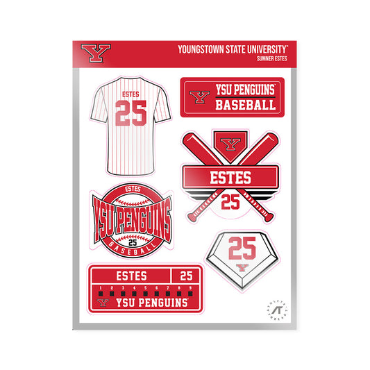 Youngstown State - NCAA Baseball : Sumner Estes - Sticker Sheet-0