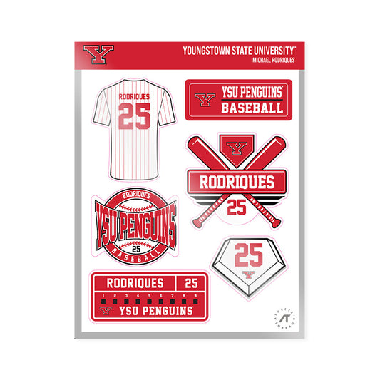 Youngstown State - NCAA Baseball : Michael Rodriques - Sticker Sheet-0