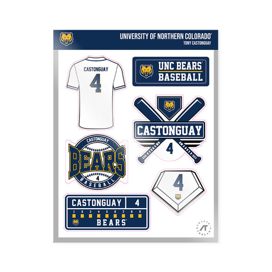 UNCO - NCAA Baseball : Tony Castonguay - Sticker Sheet-0
