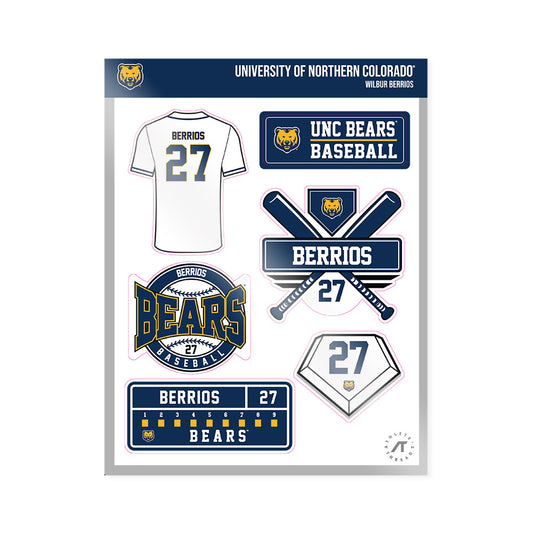 UNCO - NCAA Baseball : Wilbur Berrios - Sticker Sheet-0