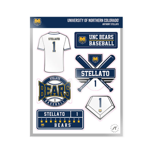 UNCO - NCAA Baseball : anthony stellato - Sticker Sheet-0