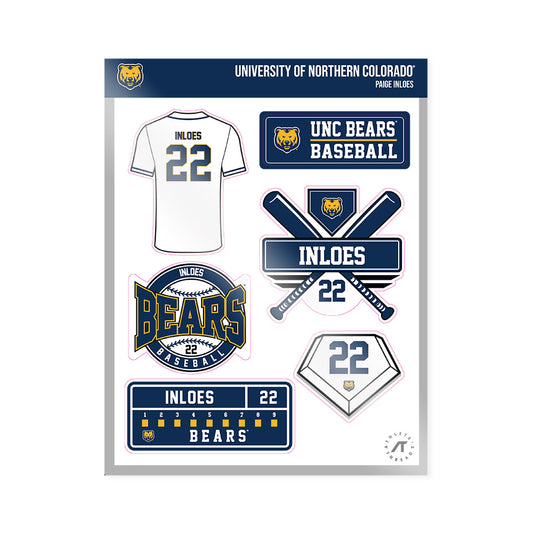 UNCO - NCAA Baseball : Paige Inloes - Sticker Sheet-0