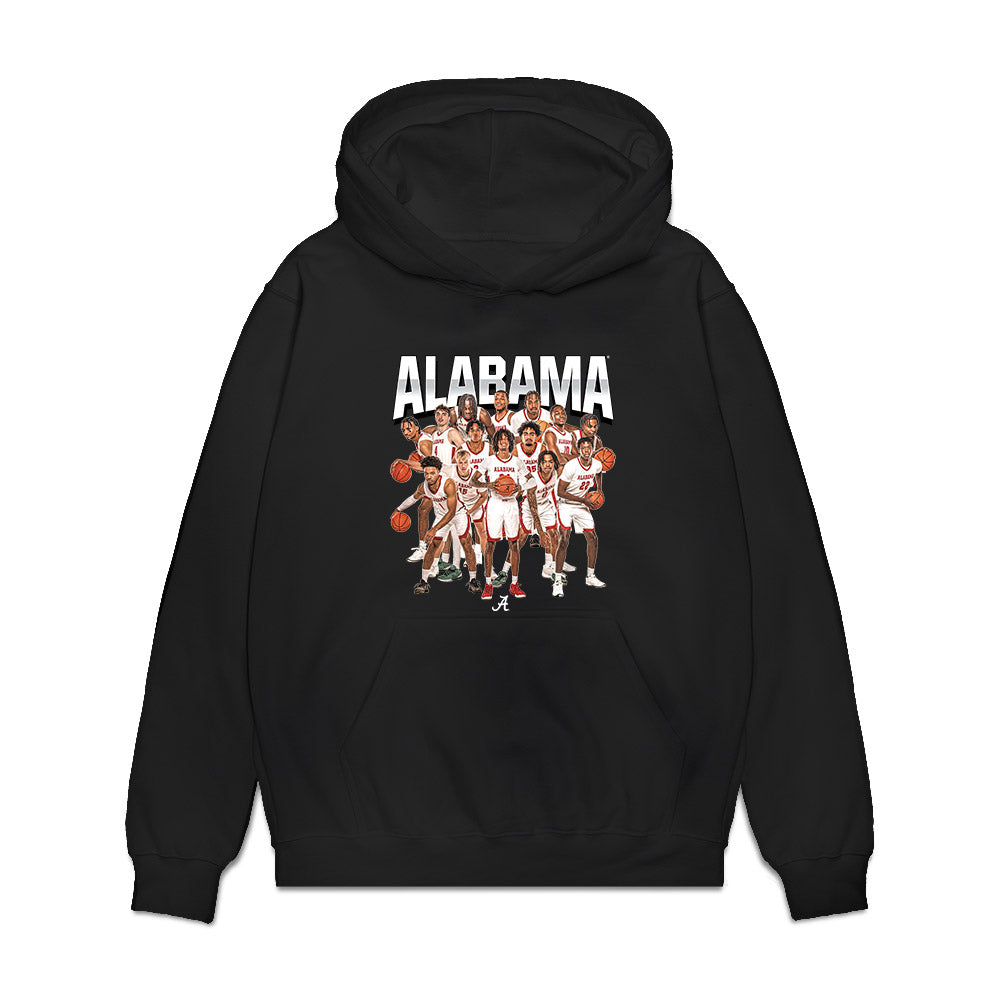 Alabama - NCAA Men's Basketball : Team Collage Premium Hooded Sweatshirt-0