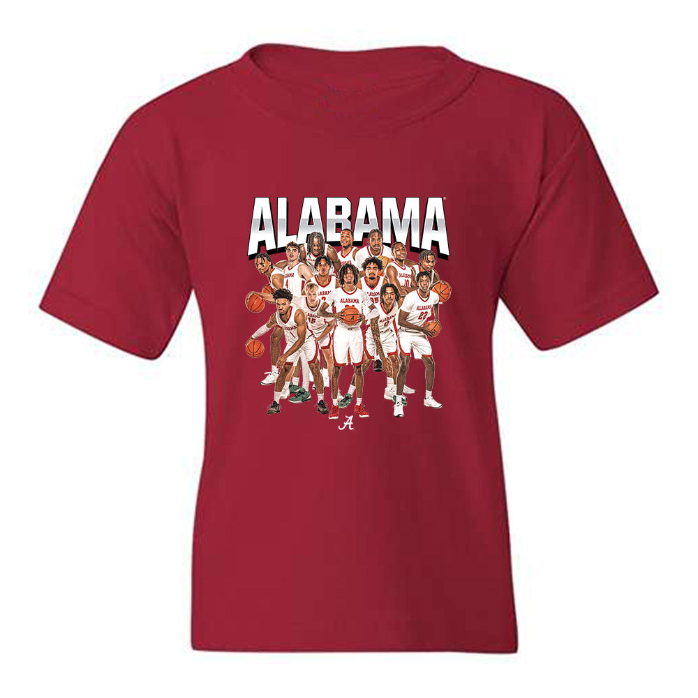 Alabama - NCAA Men's Basketball : Team Collage Youth T-Shirt-0