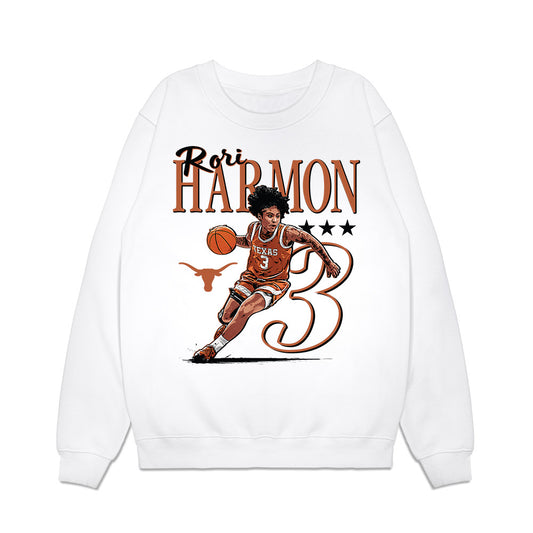 Texas - NCAA Women's Basketball : Rori Harmon - Signature Collection Version 1 Collage Premium Crewneck Sweatshirt-0