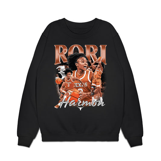 Texas - NCAA Women's Basketball : Rori Harmon - Signature Collection Version 2 Collage Premium Crewneck Sweatshirt-0