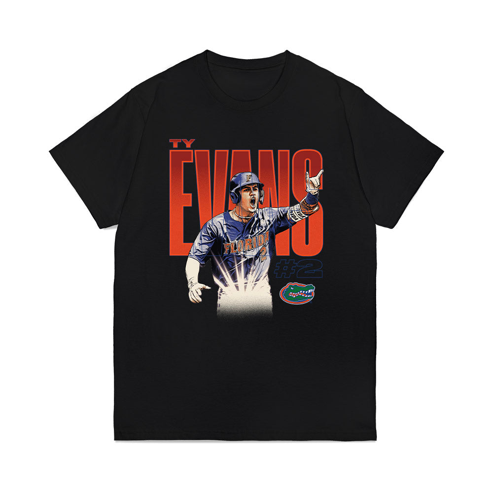 Florida - NCAA Baseball : Ty Evans - Premium T-Shirt-0