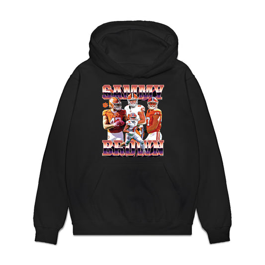 Clemson - NCAA Football : Sammy Brown - Collage Premium Hooded Sweatshirt-0