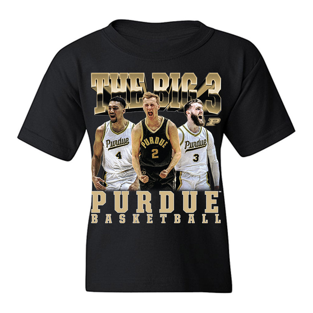 Purdue - NCAA Men's Basketball : - Player Collage Youth T-Shirt-0