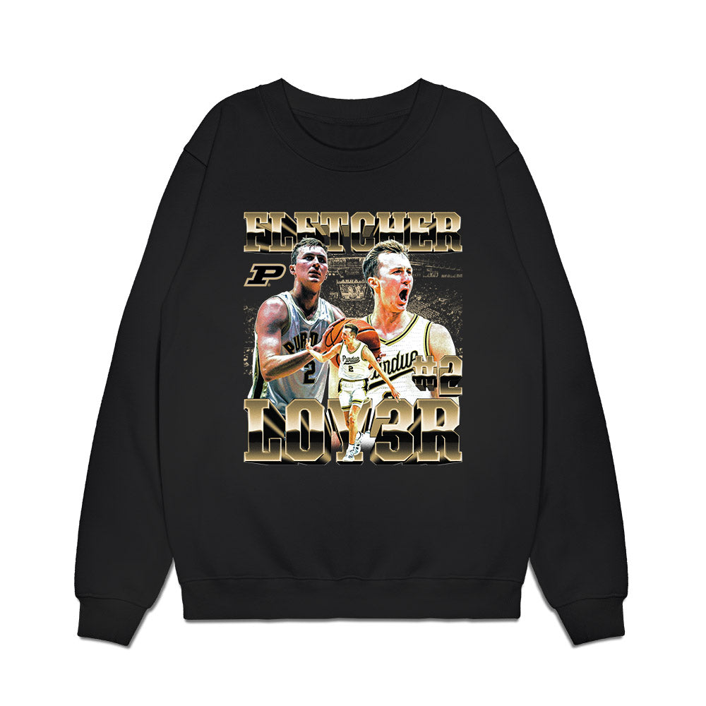 Purdue - NCAA Men's Basketball : Fletcher Loyer - Player Collage Premium Crewneck Sweatshirt-0