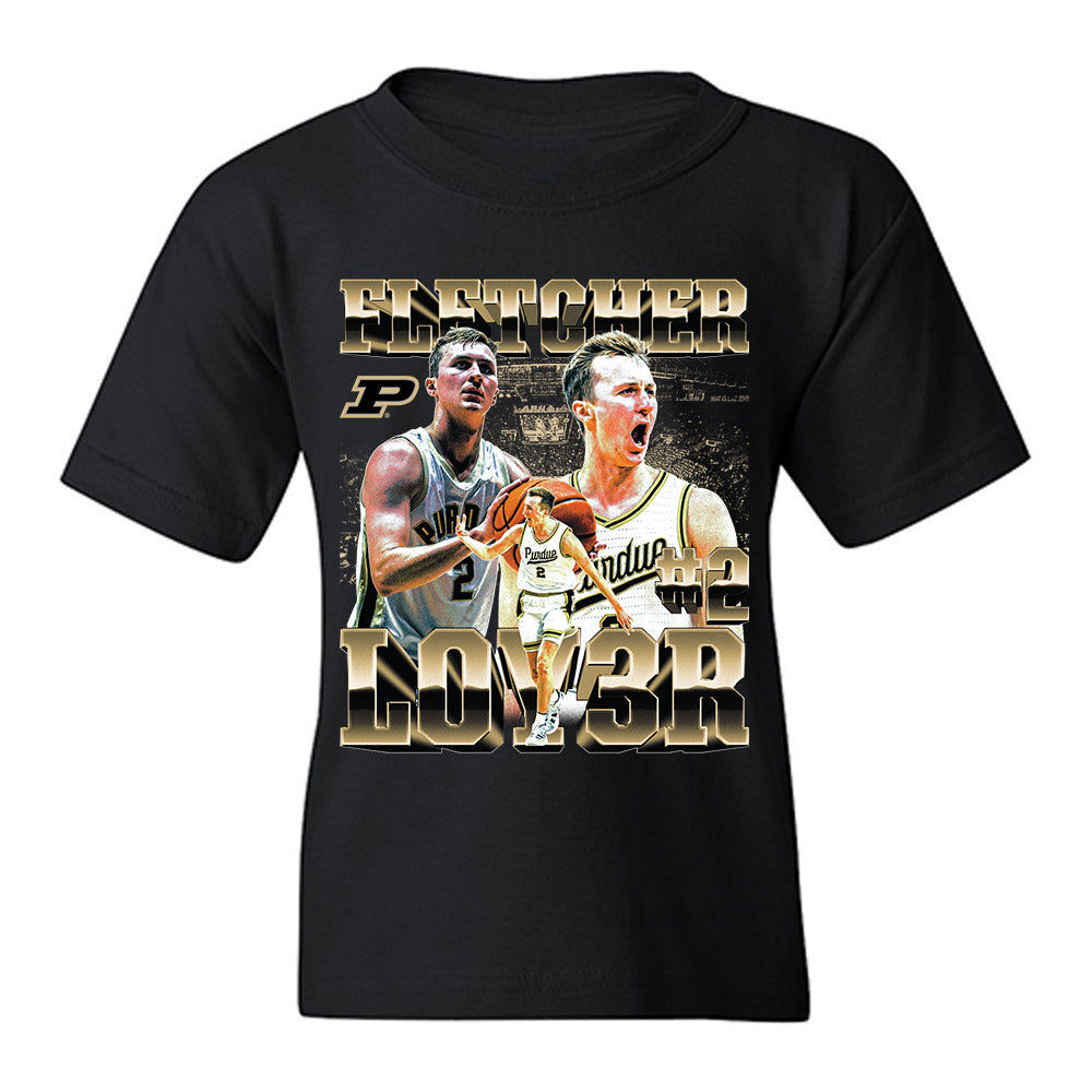 Purdue - NCAA Men's Basketball : Fletcher Loyer - Player Collage Youth T-Shirt-0