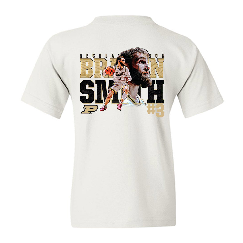 Purdue - NCAA Men's Basketball : Braden Smith - Player Collage Youth T-Shirt-1