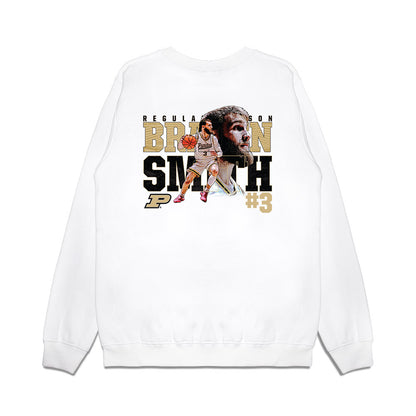 Purdue - NCAA Men's Basketball : Braden Smith - Player Collage Premium Crewneck Sweatshirt-1