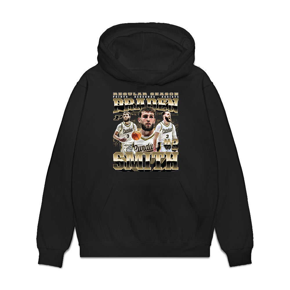 Purdue - NCAA Men's Basketball : Braden Smith - Collage Premium Hooded Sweatshirt-0