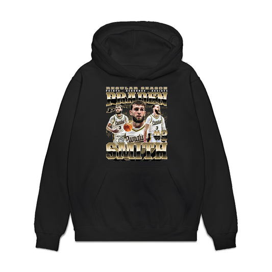Purdue - NCAA Men's Basketball : Braden Smith - Collage Premium Hooded Sweatshirt-0