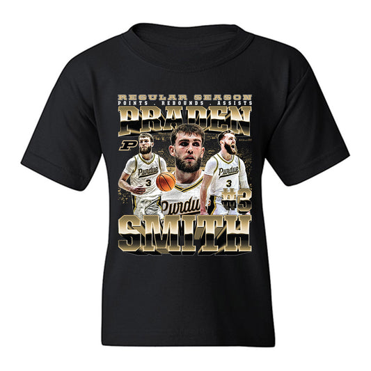 Purdue - NCAA Men's Basketball : Braden Smith - Collage Youth T-Shirt-0