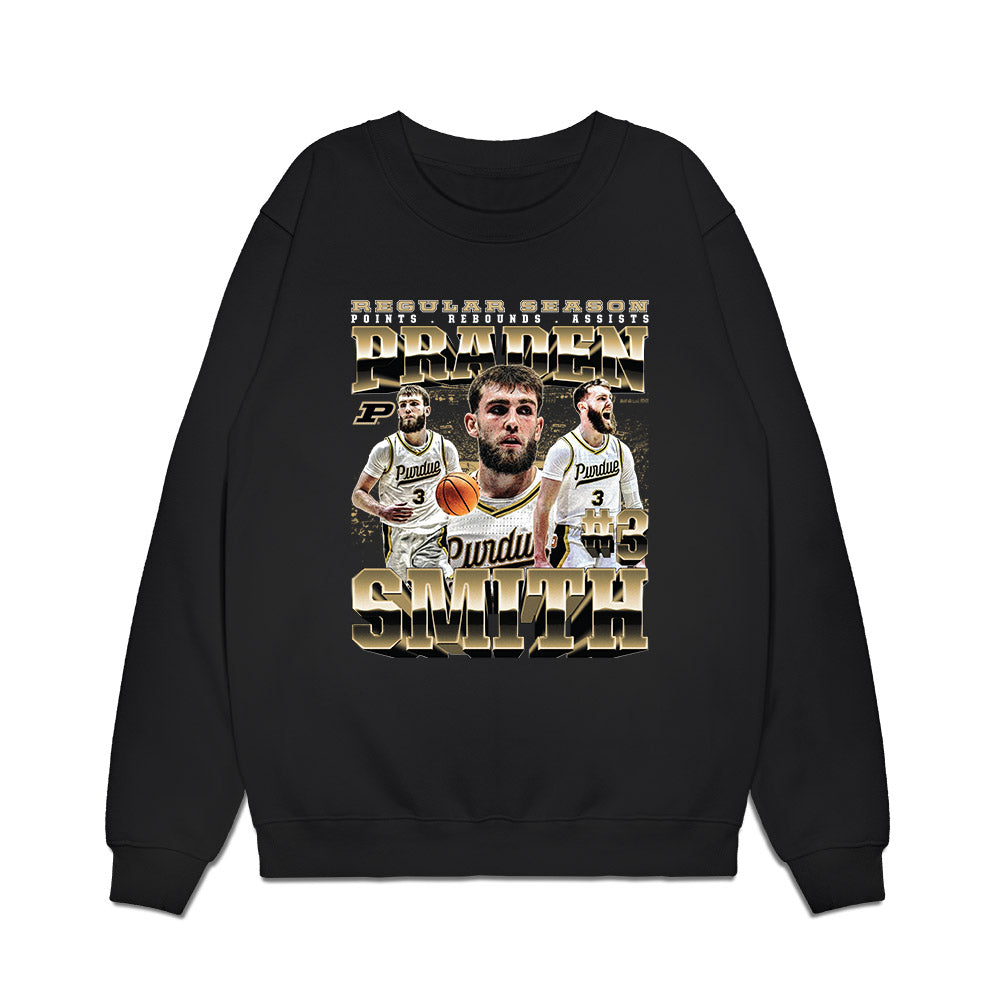 Purdue - NCAA Men's Basketball : Braden Smith - Collage Premium Crewneck Sweatshirt-0