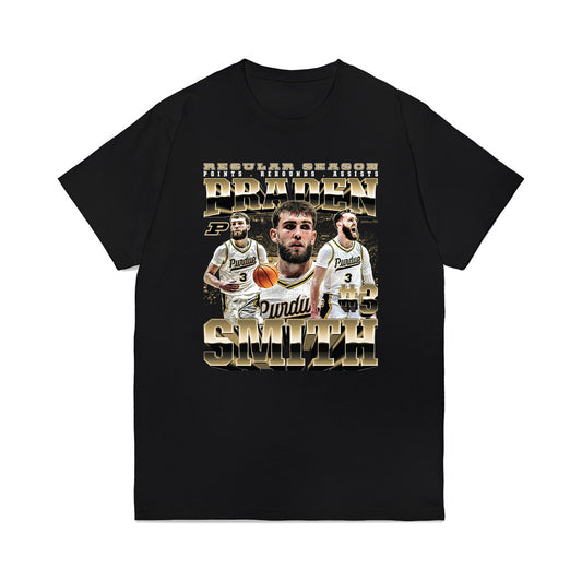 Purdue - NCAA Men's Basketball : Braden Smith - Collage Premium T-Shirt-0