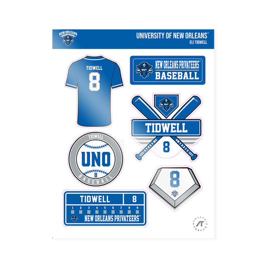 New Orleans - NCAA Baseball : Eli Tidwell - Sticker Sheet-0