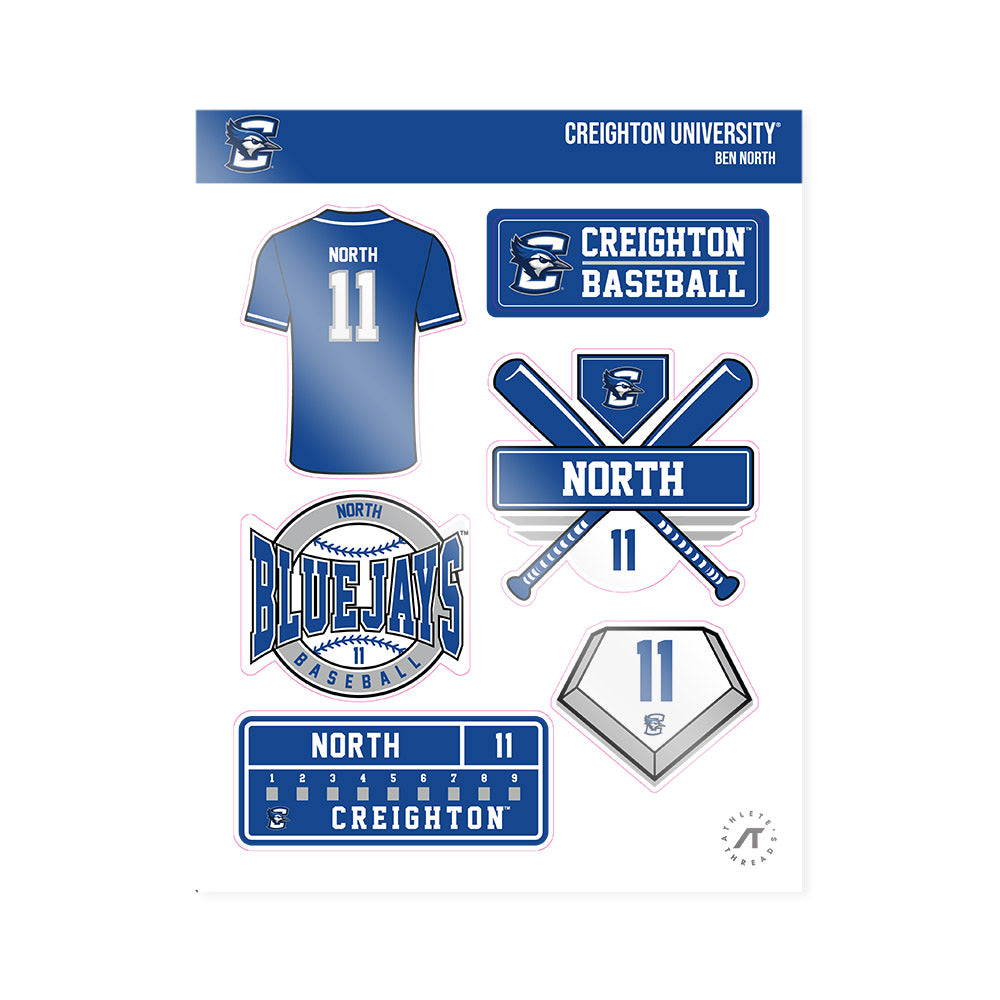 Creighton - NCAA Baseball : Ben North - Sticker Sheet-0