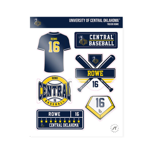 UCO - NCAA Baseball : Trevor Rowe - Sticker Sheet-0