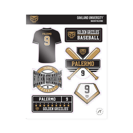Oakland - NCAA Baseball : Mason Palermo - Sticker Sheet-0