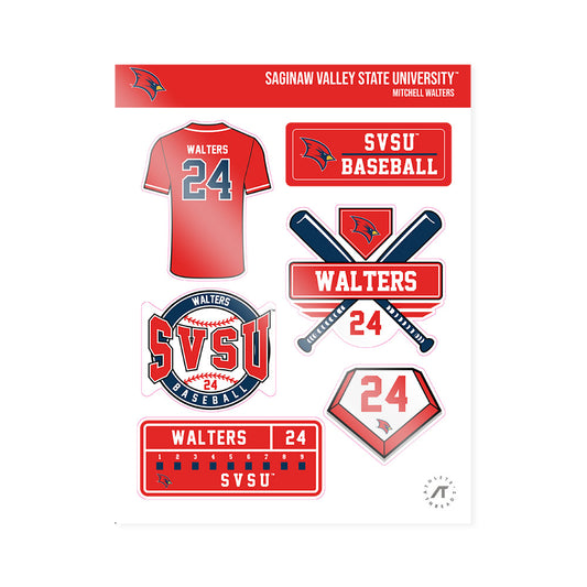 Saginaw Valley - NCAA Baseball : Mitchell Walters - Sticker Sheet-0