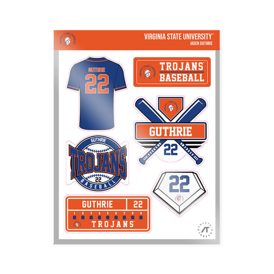 Virginia State - NCAA Baseball : Jaden Guthrie - Sticker Sheet-0