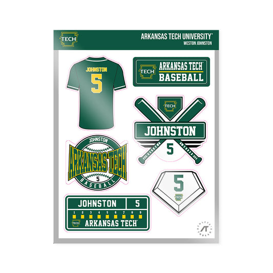ATU - NCAA Baseball : Weston Johnston - Sticker Sheet-0