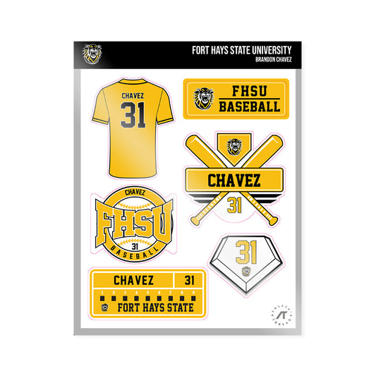 FHSU - NCAA Baseball : Brandon Chavez - Sticker Sheet-0