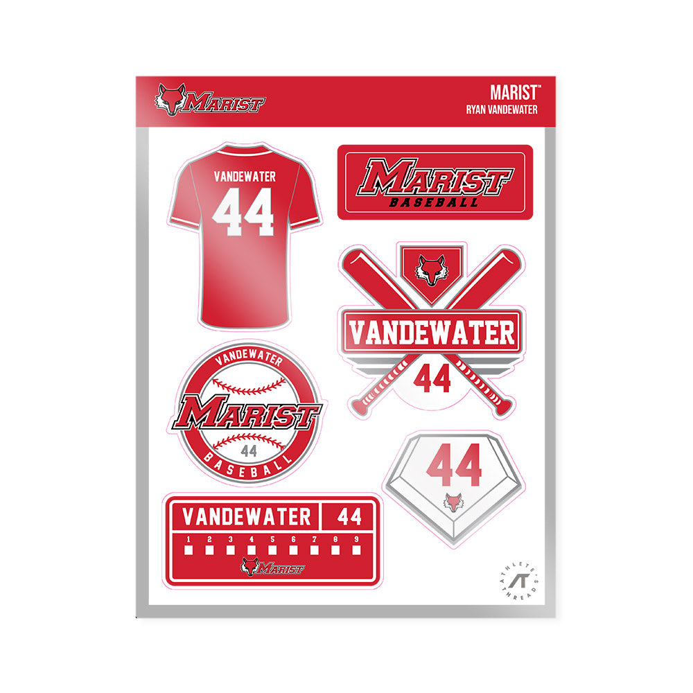 Marist - NCAA Baseball : Ryan VanDeWater - Sticker Sheet-0