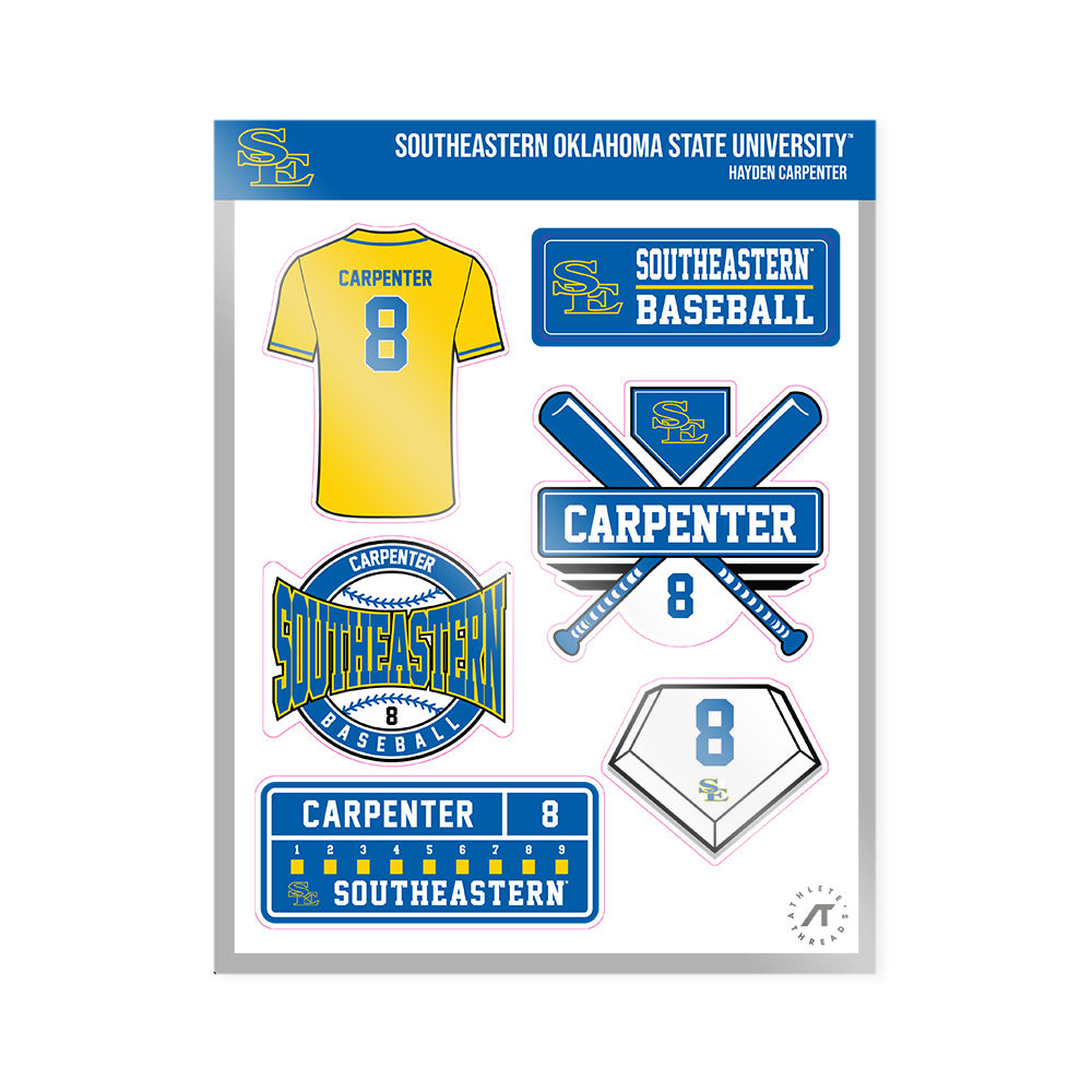 Southeastern - NCAA Baseball : Hayden Carpenter - Sticker Sheet-0