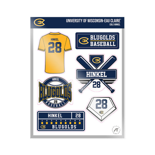UW Eau Claire - NCAA Baseball : Cole Hinkel - Sticker Sheet-0