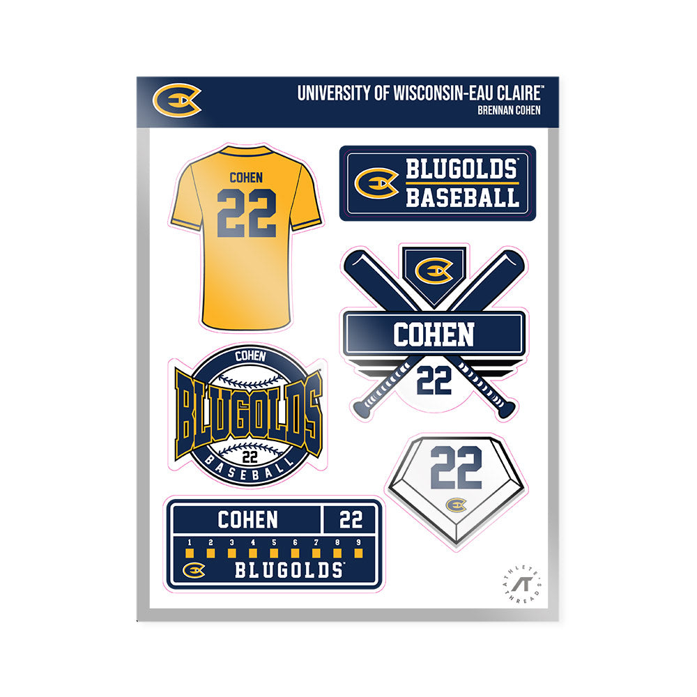 UW Eau Claire - NCAA Baseball : Brennan Cohen - Sticker Sheet-0