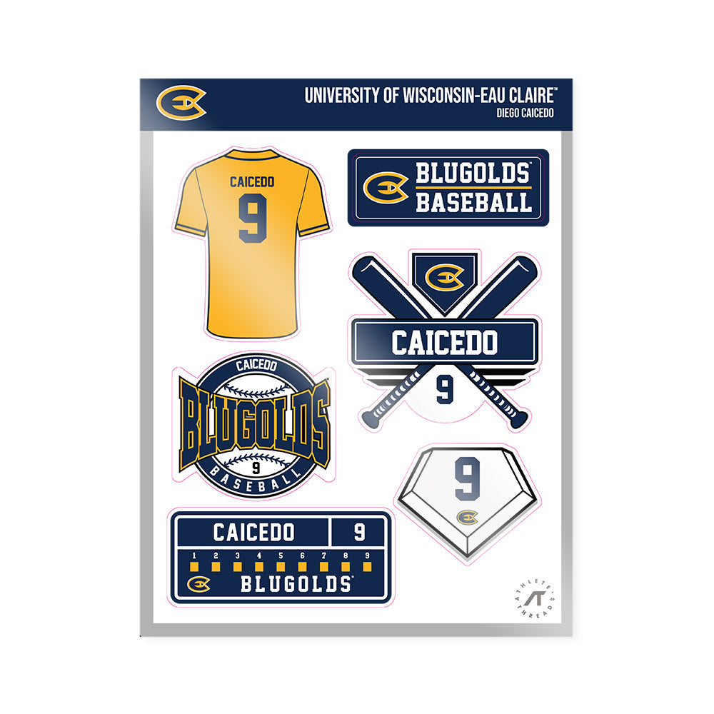 UW Eau Claire - NCAA Baseball : Diego Caicedo - Sticker Sheet-0