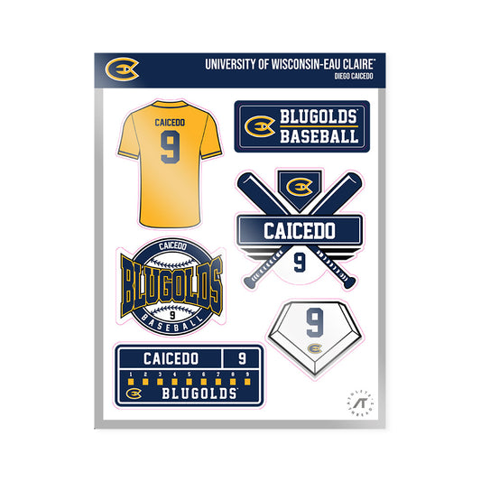 UW Eau Claire - NCAA Baseball : Diego Caicedo - Sticker Sheet-0