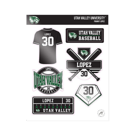 Utah Valley - NCAA Baseball : Franky Lopez - Sticker Sheet-0