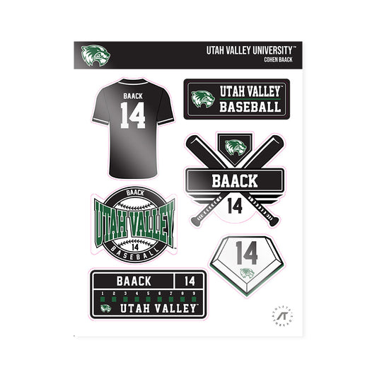 Utah Valley - NCAA Baseball : Cohen Baack - Sticker Sheet-0